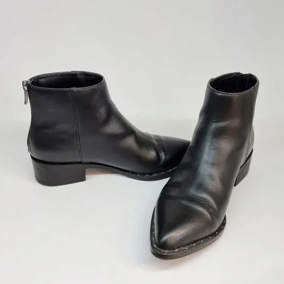 Betts TikTak Pointed Toe Ankle Boot Black Size 6 - Picture 1 of 3